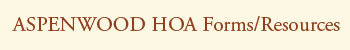 ASPENWOOD HOA Forms